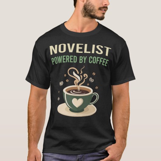 Geschreven door Coffee Novelist T-shirt (Voorkant)