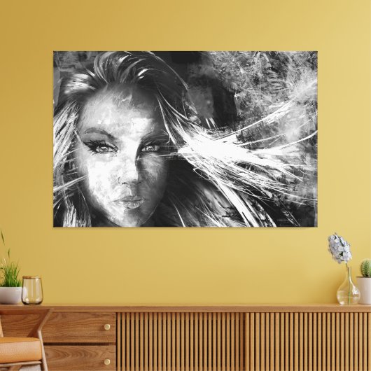 Geschreven door de wind canvas afdruk (Insitu (Woonkamer))