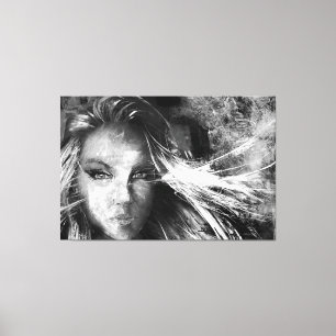 Geschreven door de wind canvas afdruk
