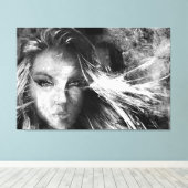 Geschreven door de wind canvas afdruk (Insitu (Houten vloer))