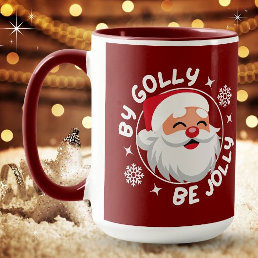 Geschreven door Golly Be Jolly Santa Christmas Mok