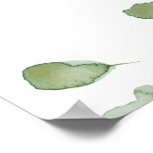 Geschreven Eucalyptus-repetitie: welkomstteken Poster (Hoek)