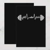 Geschreven fitnessfitness Barbell Workout Kaart (Voorkant / Achterkant)