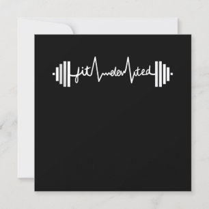 Geschreven fitnessfitness Barbell Workout Kaart