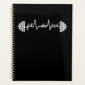 Geschreven fitnessfitness Barbell Workout Planner (Voorkant)