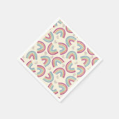 Geschreven gelukkige regenbogen confetti servetten (Hoek)