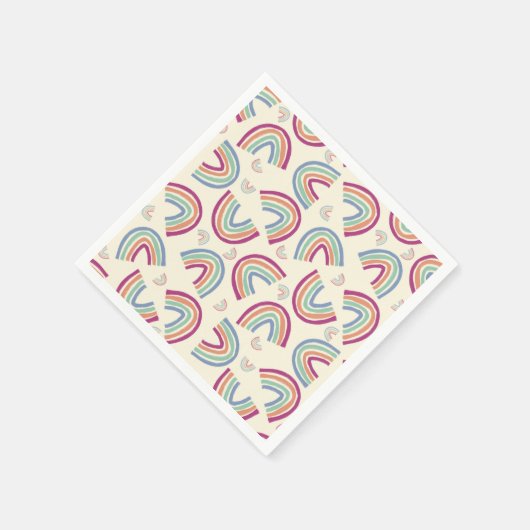 Geschreven gelukkige regenbogen confetti servetten (Hoek)