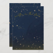 Geschreven in de Stars Blank Invitation Sjabloon Kaart (Voorkant / Achterkant)