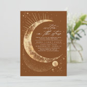 Geschreven in de Stars Celestial Engagement Party Kaart (Staand voorkant)