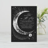 Geschreven in de Stars Celestial Engagement Party Kaart (Staand voorkant)