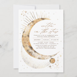 Geschreven in de Stars Celestial Engagement Party Kaart