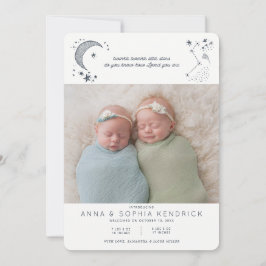 Geschreven in de Stars Constellation Twins Announc Kaart