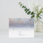 Geschreven in de Stars Sterrennacht Wedding RSVP Kaartje (Staand voorkant)