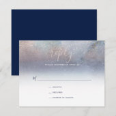 Geschreven in de Stars Sterrennacht Wedding RSVP Kaartje (Voorkant / Achterkant)