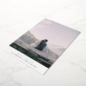 Geschreven in de sterren Bewaar de datumkaart Folie Uitnodiging (Gedraaid)