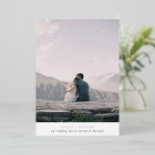 Geschreven in de sterren Bewaar de datumkaart Folie Uitnodiging (Staand Voorkant)