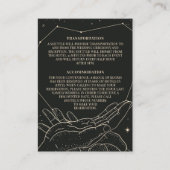 Geschreven in de sterren bruiloft details informatiekaartje (Voorkant)