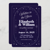 Geschreven in de sterren - Celestial Whimsical Save The Date (Voorkant / Achterkant)