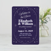 Geschreven in de sterren - Celestial Whimsical Save The Date (Staand voorkant)