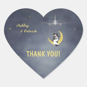 Geschreven in de Sterren Dank u Bruiloft Sticker
