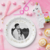 Geschreven in de sterren goud en wit hemelse foto papieren bordje (Feest)