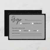 Geschreven in de sterren Huwelijksreactiekaart RSVP Kaartje (Voorkant / Achterkant)