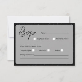 Geschreven in de sterren Huwelijksreactiekaart RSVP Kaartje