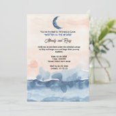 Geschreven in de sterren middernacht blauwe marine kaart (Staand voorkant)