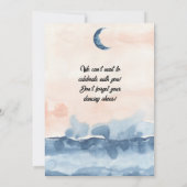 Geschreven in de sterren middernacht blauwe marine kaart (Achterkant)