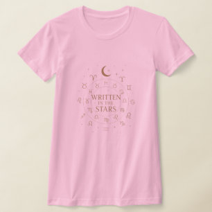Geschreven in de Sterren Mystieke Zodiacale Heme T-shirt
