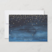 Geschreven in de sterren RSVP met maaltijd selecti Aankondiging (Achterkant)