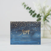 Geschreven in de sterren RSVP met maaltijden Aankondigingskaart (Staand voorkant)