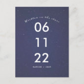 Geschreven in de Sterren Sterrenhemel Save the Dat Briefkaart (Voorkant)