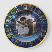 Geschreven in de sterren Voeg je eigen fotowandklo Grote Klok (Voorkant)