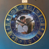 Geschreven in de sterren Voeg je eigen fotowandklo Grote Klok