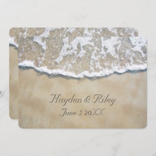 Geschreven in de uitnodiging voor het huwelijk met (Voorkant / Achterkant)