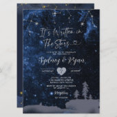 Geschreven in de uitnodiging voor het huwelijk van (Voorkant / Achterkant)