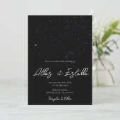 Geschreven in de uitnodiging voor het huwelijk van (Staand voorkant)