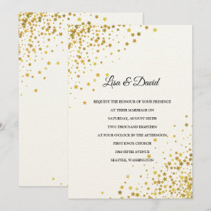 Geschreven in de uitnodiging voor het huwelijk van