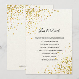 Geschreven in de uitnodiging voor het huwelijk van