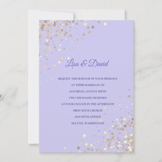 Geschreven in de uitnodiging voor het huwelijk van (Voorkant)