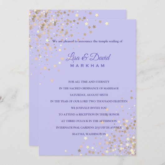 Geschreven in de uitnodiging voor het ontvangen va (Voorkant / Achterkant)