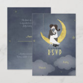 Geschreven in de uitnodiging voor RSVP-weddenschap (Voorkant / Achterkant)