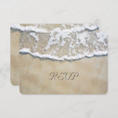 Geschreven in de Zand Beach Wedding RSVP (Voorkant / Achterkant)