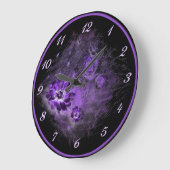 Geschreven in Floral Night Glow Paarse Wall klok (Hoek)