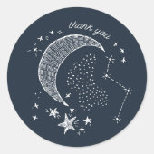 Geschreven in het Stars Couples' Baby shower Ronde Sticker (Voorkant)