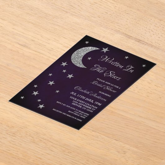 Geschreven in het Stars Vrijgezellenfeest Acryl Uitnodigingen (Laagn)