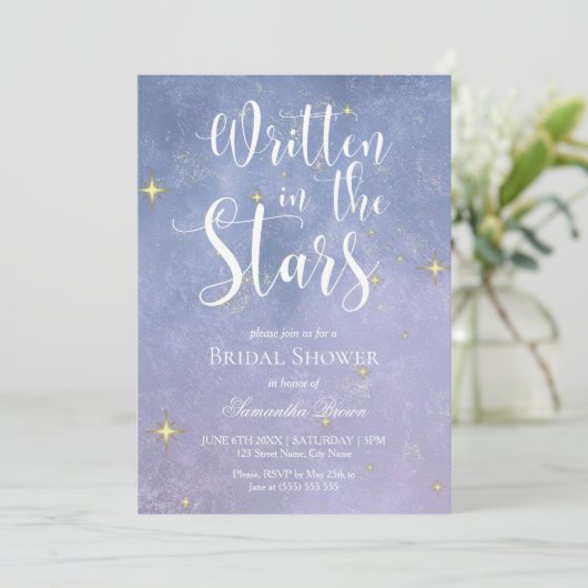 Geschreven in het Stars Vrijgezellenfeest Kaart (Staand voorkant)