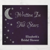 Geschreven in het Stars Vrijgezellenfeest Sparkling Wijnetiket (Enkel label)