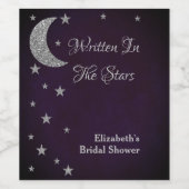 Geschreven in het Stars Vrijgezellenfeest Wijn Etiket (Enkel label)